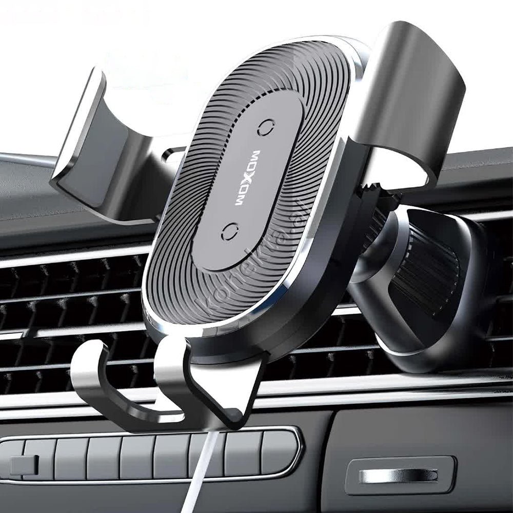 Moxom Mbajtese Celulari Per Makine Me Karikim Wireless 15W, E Zeze / E Argjendte - Image 1