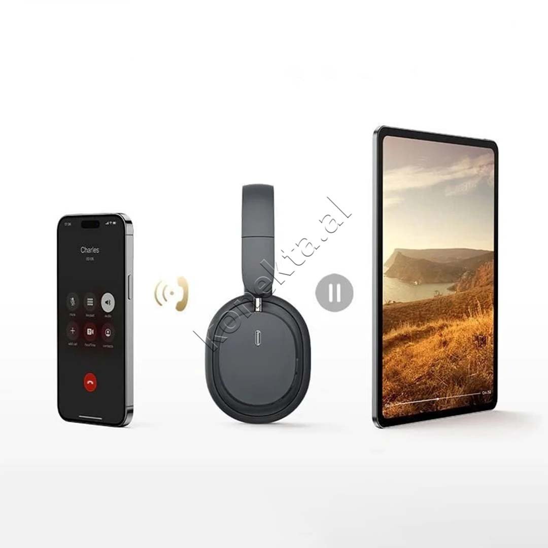 Baseus Bluetooth Wireless Headphones, Black - Thumbnail 8