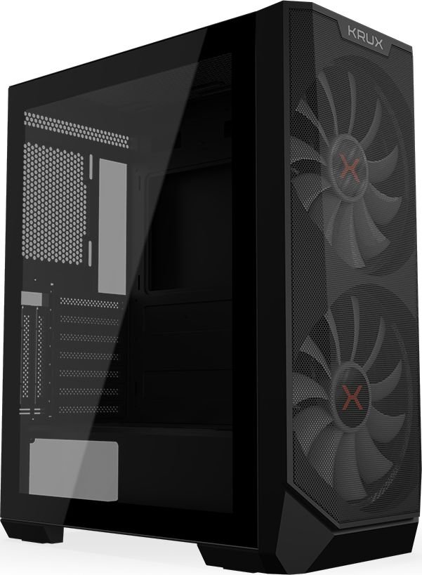 Krux Vortex ARGB Computer Case, Black - Image 1