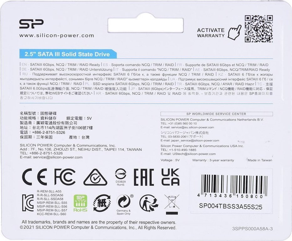 Silicon Power A55 SSD, 4TB, 2.5" SATA III - Thumbnail 3