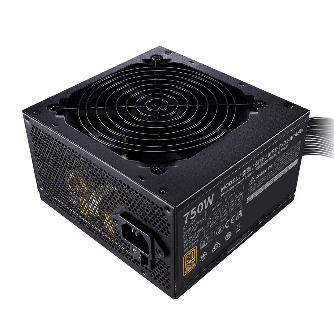 Cooler Master MWE 750 Bronze 230V V2 Power Supply, 24-pin ATX, 750 W, Black - Thumbnail 2