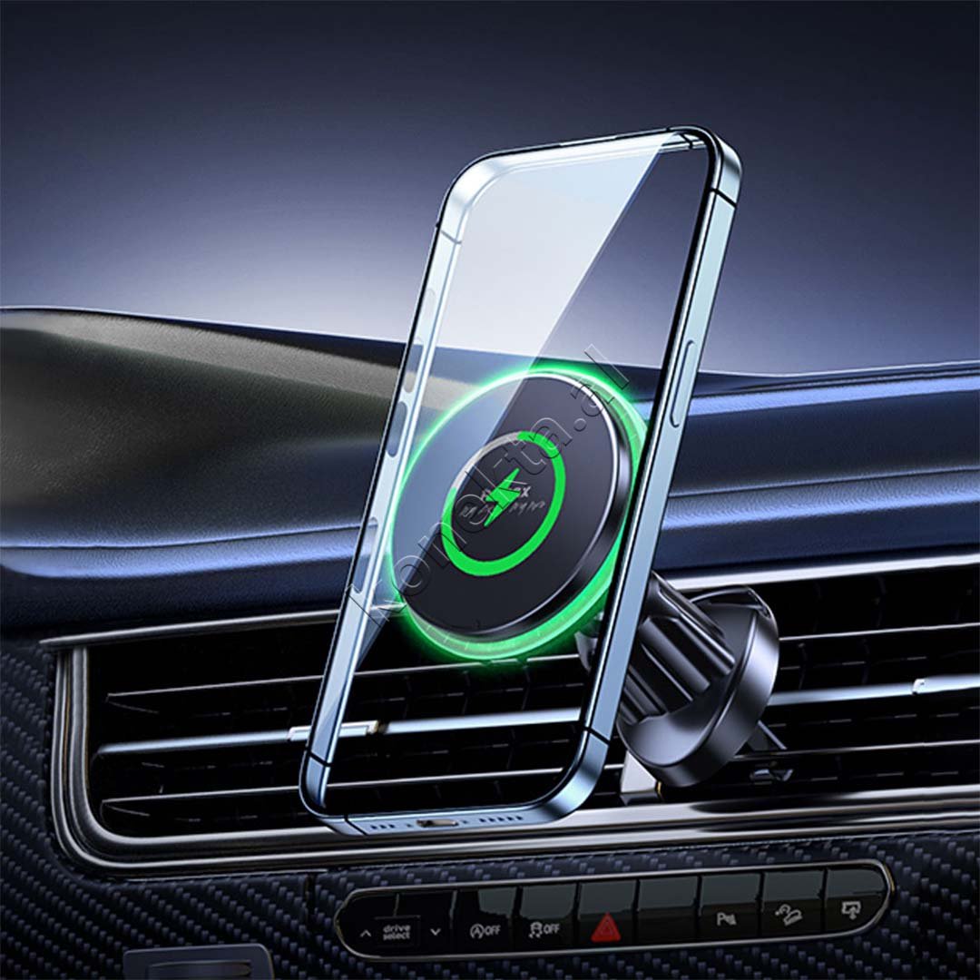 Remax Wireless Charger and Car Phone Holder, Black - Thumbnail 2