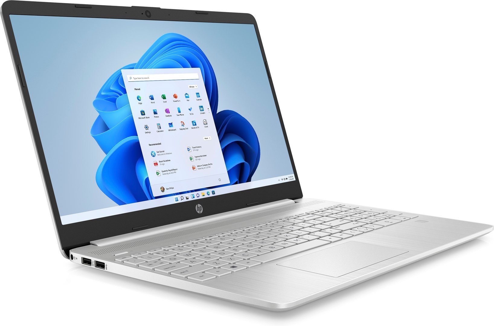 HP 15s-eq2289nw Laptop, 15.6", AMD Ryzen™ 3 5300U, 16GB DDR4-SDRAM, 256GB SSD, Integrated AMD Radeon Graphics, Silver - Thumbnail 3