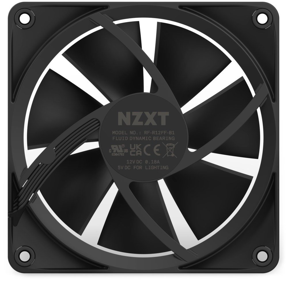 NZXT F120 RGB Fan, 12 cm, Black - Image 1
