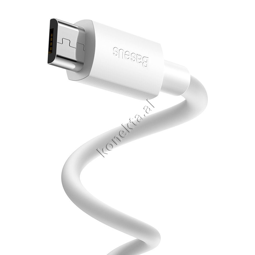 Baseus USB Charging Cable, 1.5m, Micro USB, 2.1A, White - Thumbnail 5