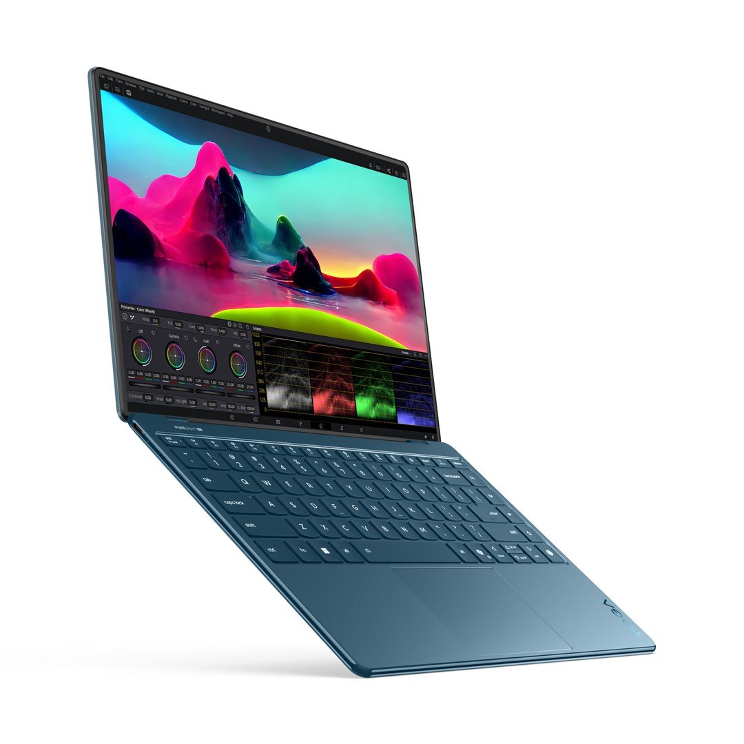 Lenovo Yoga Slim 9 14ILL10 Laptop, 14", Intel Core Ultra 7 258V, Touchscreen WQUXGA, 32 GB LPDDR5x-SDRAM, 1 TB SSD, Teal - Thumbnail 4