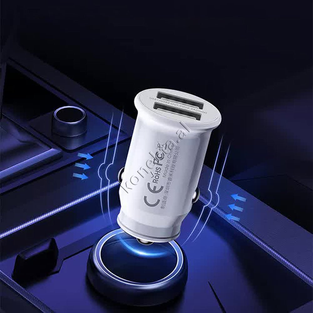 Remax Adaptor Karikimi Per Makine Me 2 Porta, E Zeze / E Bardhe - Thumbnail 6