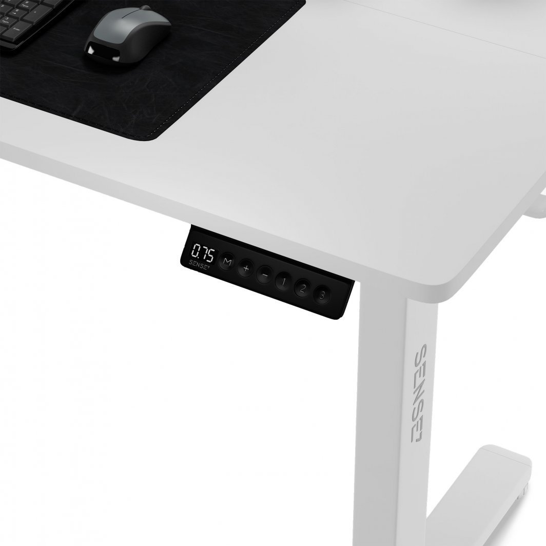 SENSE7 Nojo Electric Table, 120cm x 60cm, White - Thumbnail 4