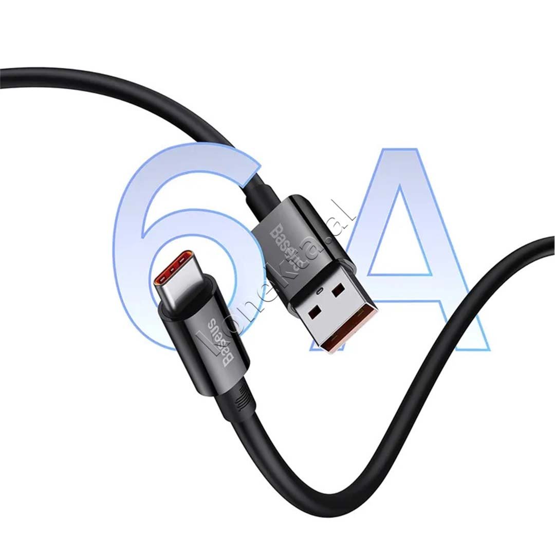 Baseus USB to Type-C Charging Cable, 100W, 1m - Thumbnail 4