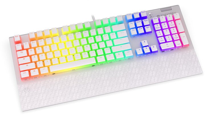Endorfy Omnis Pudding Onyx Keyboard, White, Kailh Brown, US - Thumbnail 2