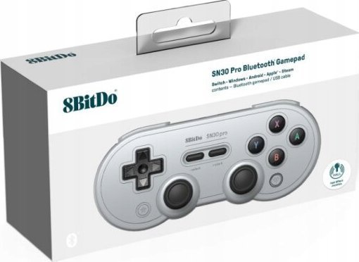 8BitDo SN30 Pro Controller, Wireless, Grey - Thumbnail 6