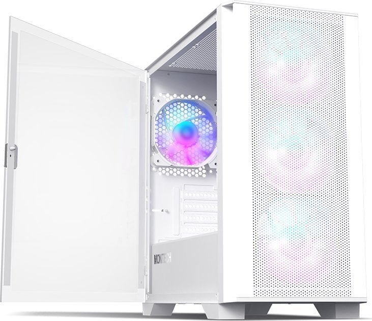 Montech Air 100 ARGB Case, White, Mini Tower - Thumbnail 2