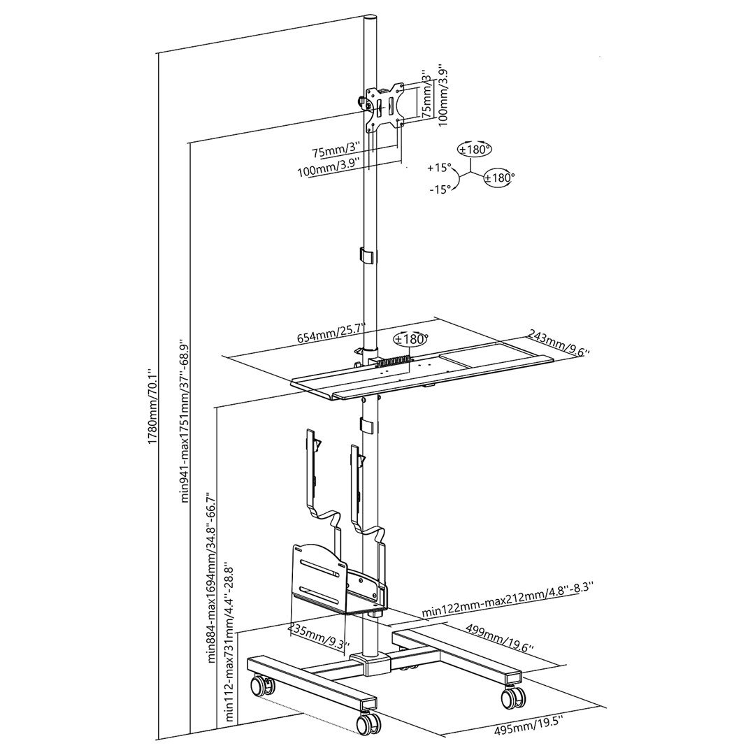 Maclean MC-793 Laptop Stand, White - Thumbnail 6