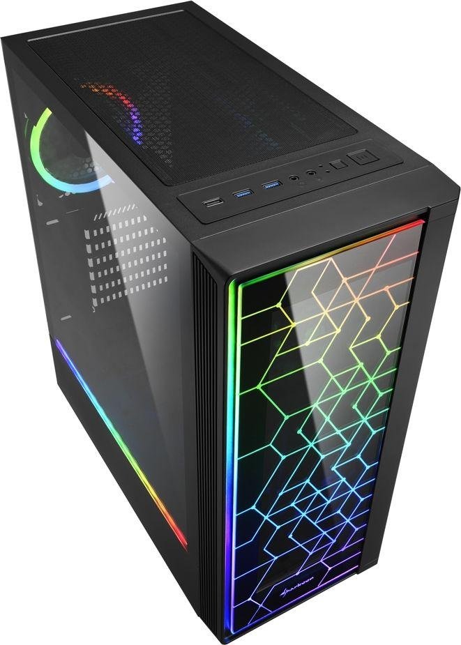 Sharkoon RGB LIT 100 Case, Midi Tower - Thumbnail 3