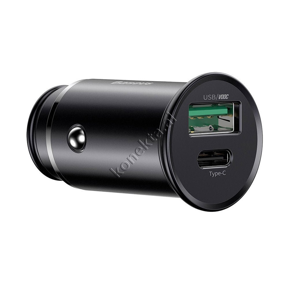 Baseus 30W Car Charger, Black - Thumbnail 5