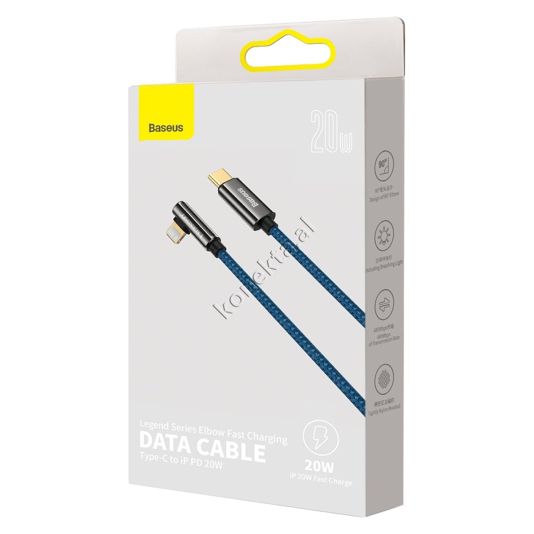 Baseus Type-C to Lightning Cable, Blue, 1m, 20W - Thumbnail 5