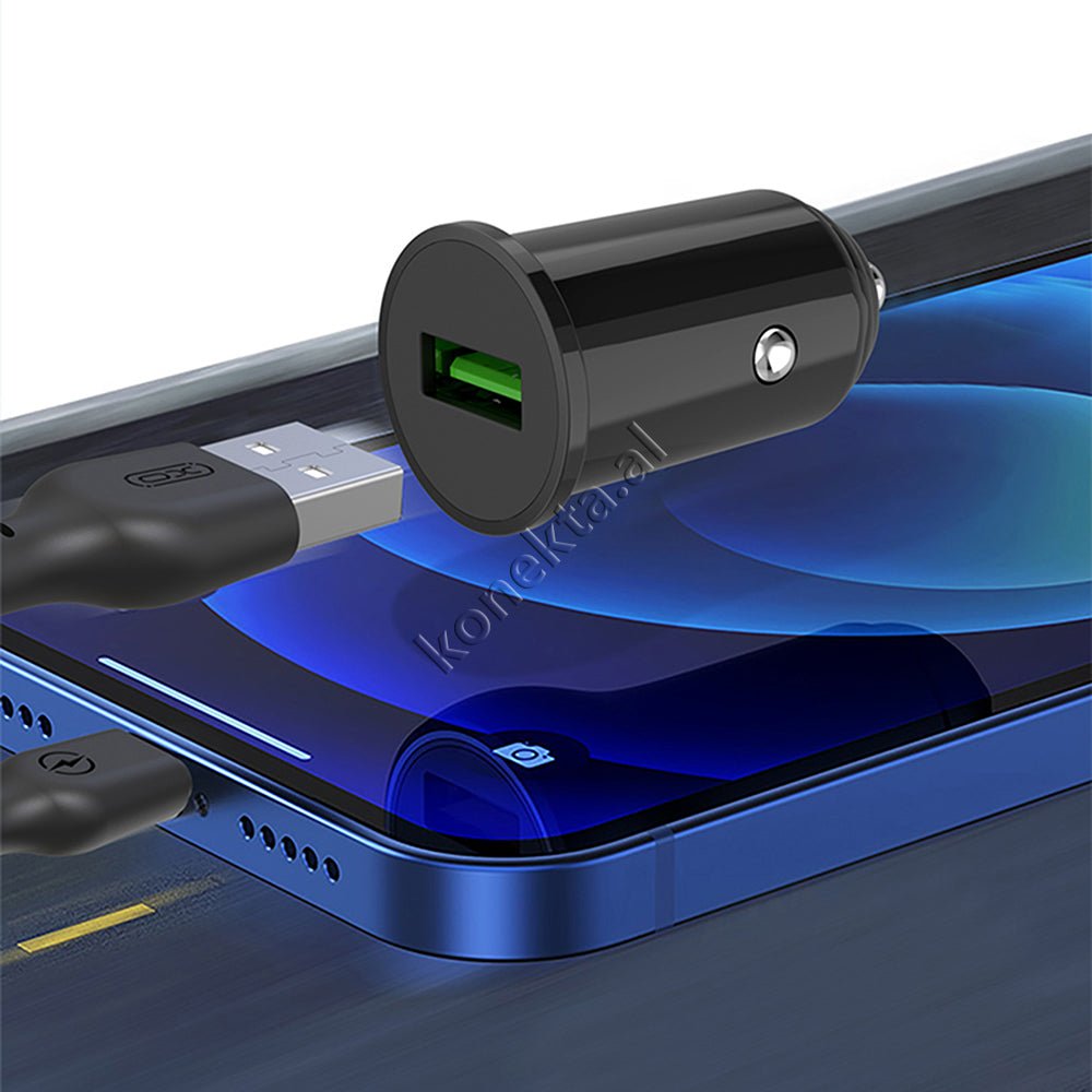 XO Adaptor Karikimi Per Makine 18W Me 1 Porte Dhe Kabell Lightning / Micro & Type-C - Thumbnail 7