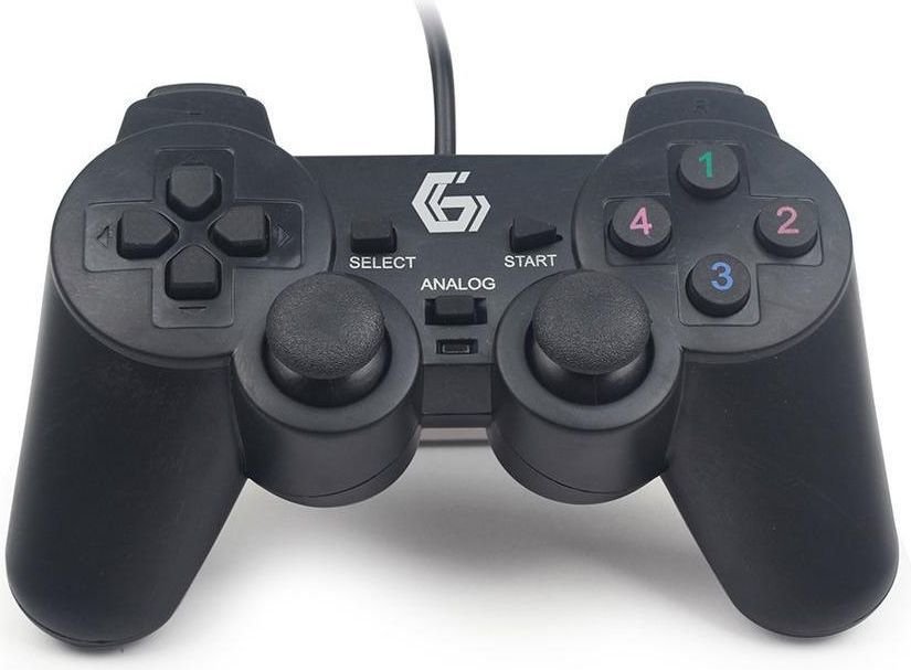 Gembird Dual Vibration Controller, Wired, Black - Image 1