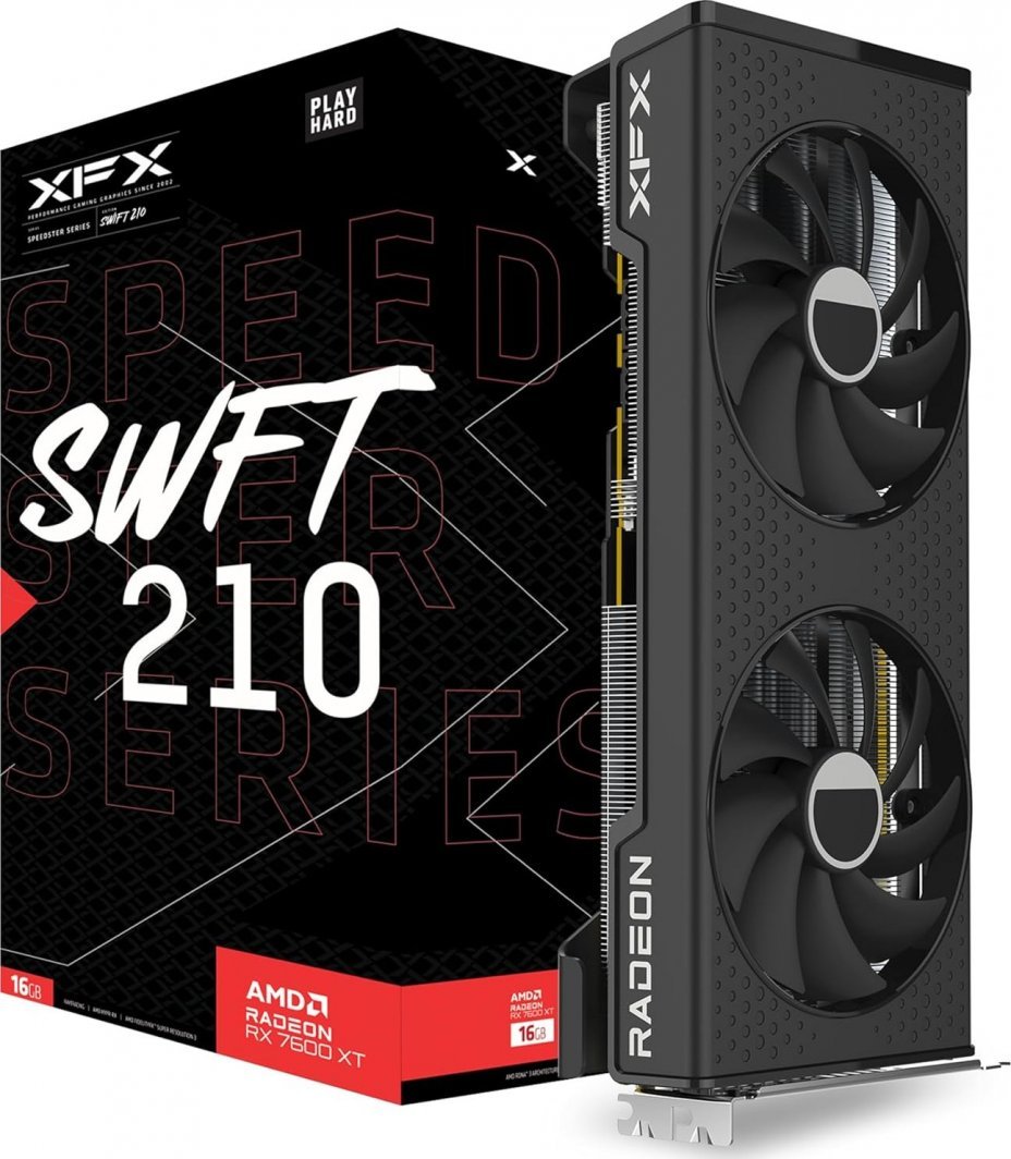XFX Speedster SWFT 210 Radeon RX 7600 XT 16GB GDDR6 Graphics Card - Image 1