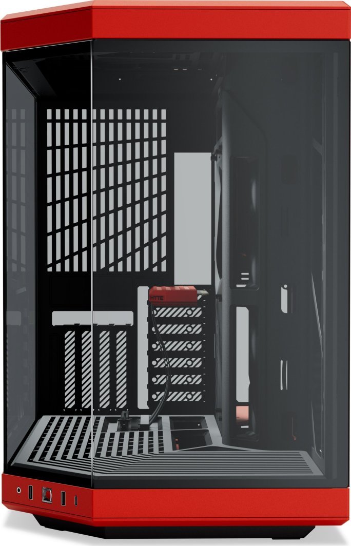Hyte Y70 Case, Black/Red - Thumbnail 2