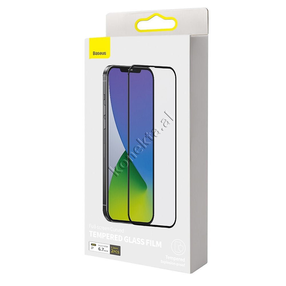 Baseus iPhone Screen Protector, 3D, 2 Pieces, Compatible with iPhone 12 Mini / 12 / 12 Pro / 12 Pro Max - Thumbnail 2