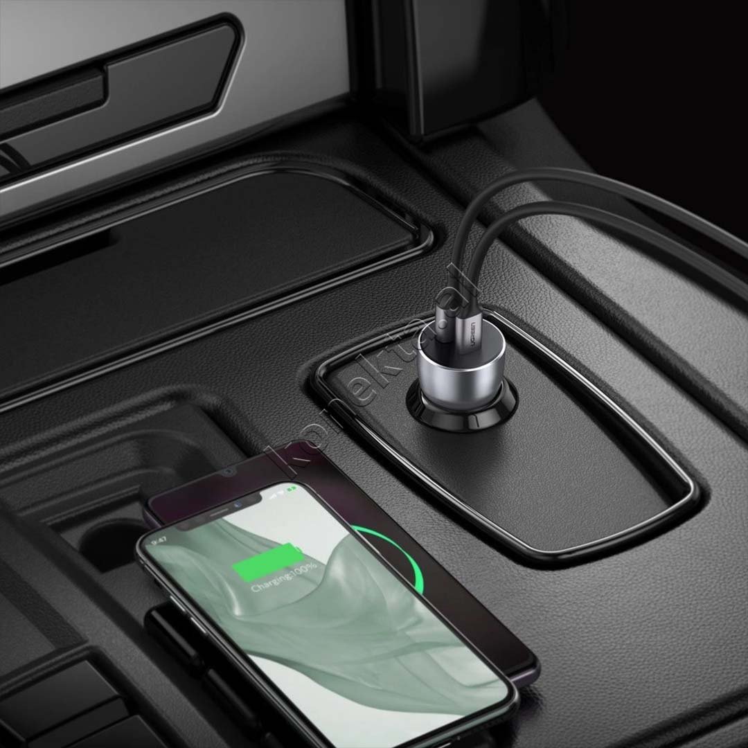 UGreen Car Charger, 36W, Black, USB-A & USB-C - Thumbnail 7