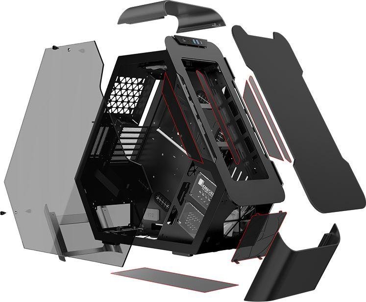 Jonsbo TR03-G Case, Black, Midi Tower - Thumbnail 4
