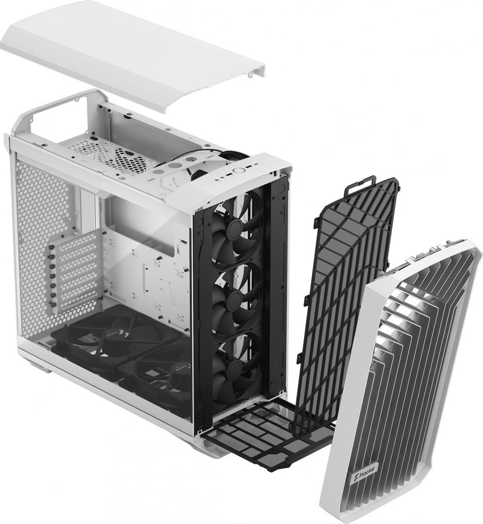 Fractal Design Torrent TG Clear Tint Case, White, Full Tower - Thumbnail 19