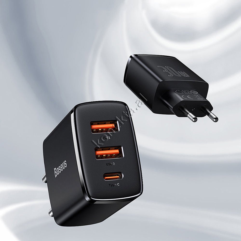 Baseus Fast Charge 30W Charger, 3 Ports - Thumbnail 11