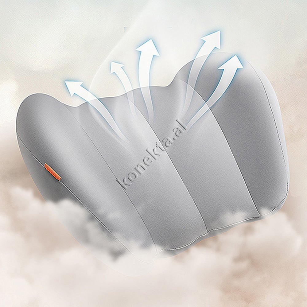 Baseus Multifunctional Memory Neck Pillow, Gray / Orange - Thumbnail 6