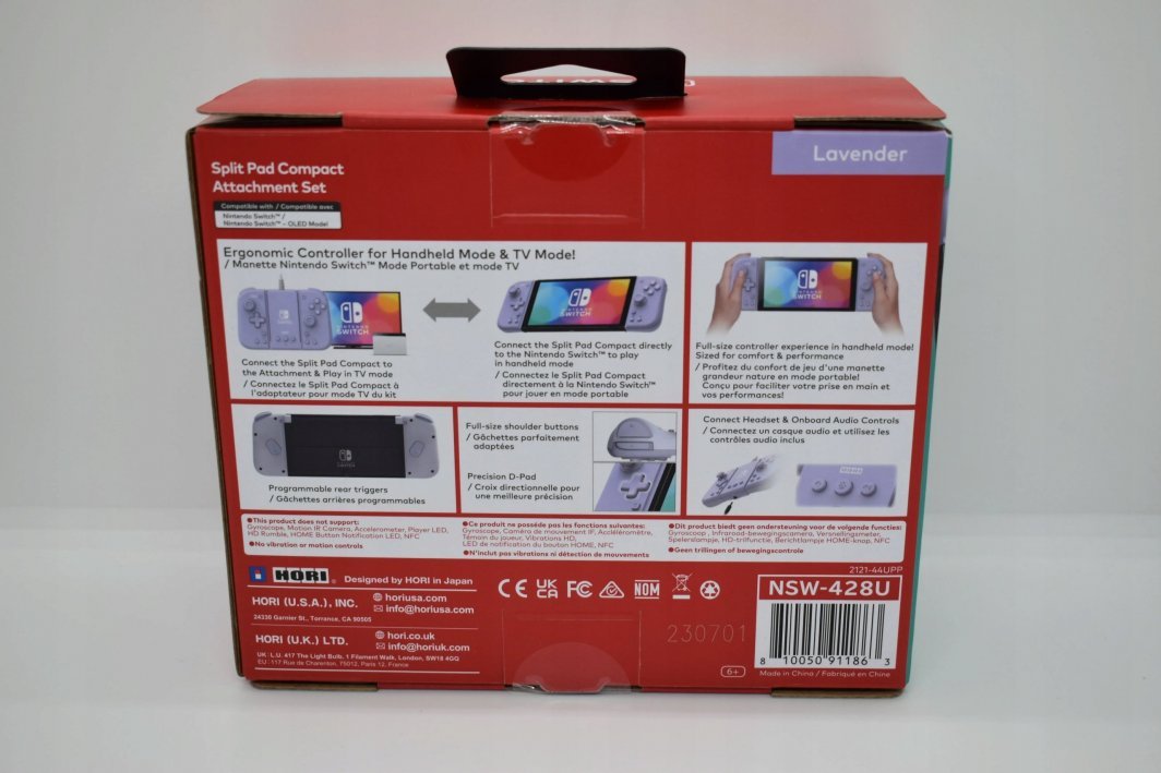 Nintendo Split Pro Attach Set Controller, Wired, Purple - Thumbnail 8