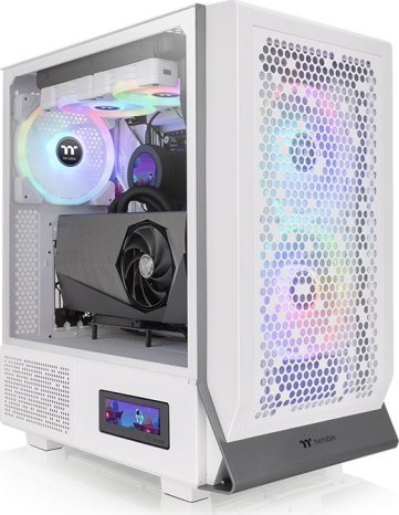 Thermaltake Ceres 300 TG ARGB Case, Snow White, Midi Tower - Image 1
