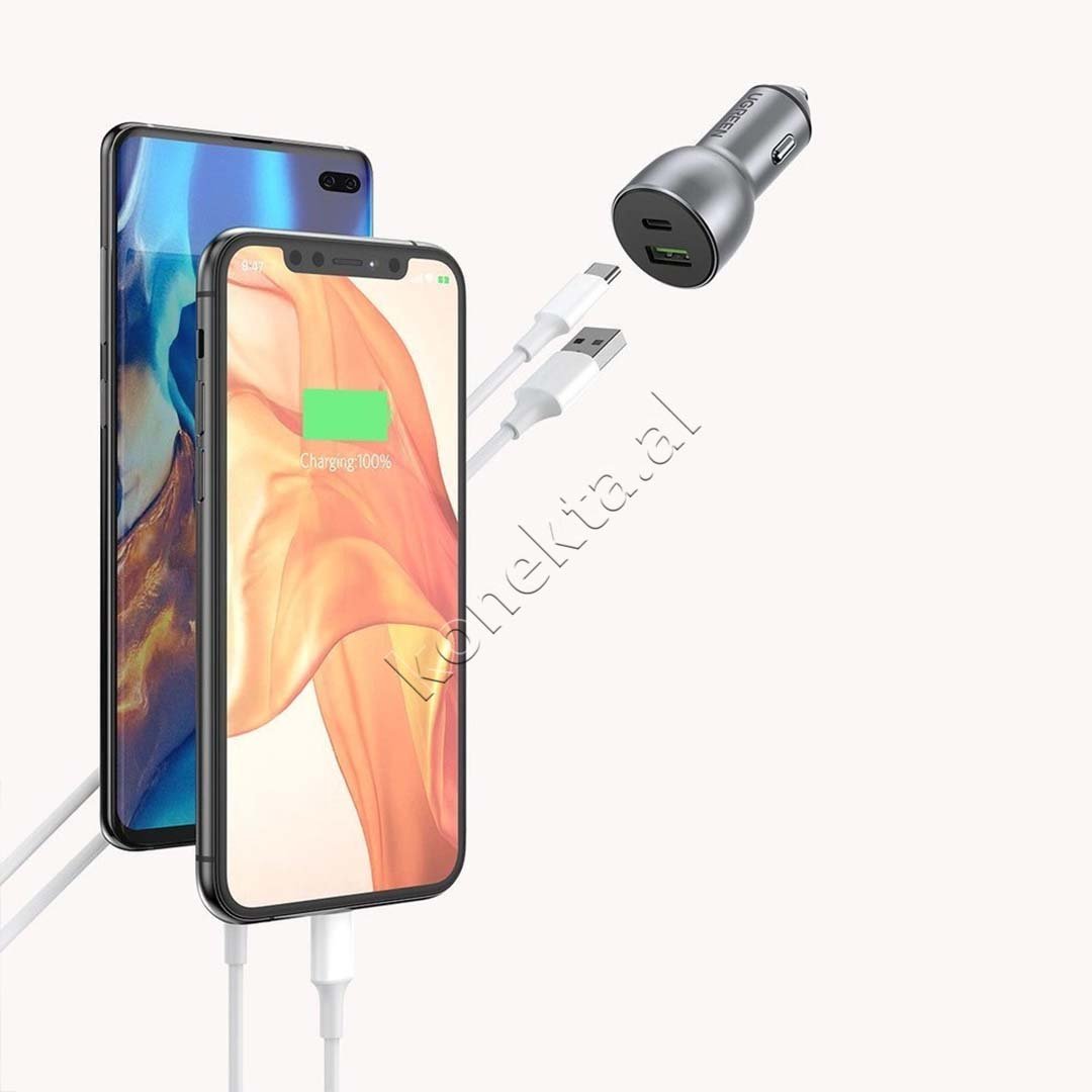 UGreen Car Charger, 36W, Black, USB-A & USB-C - Thumbnail 5