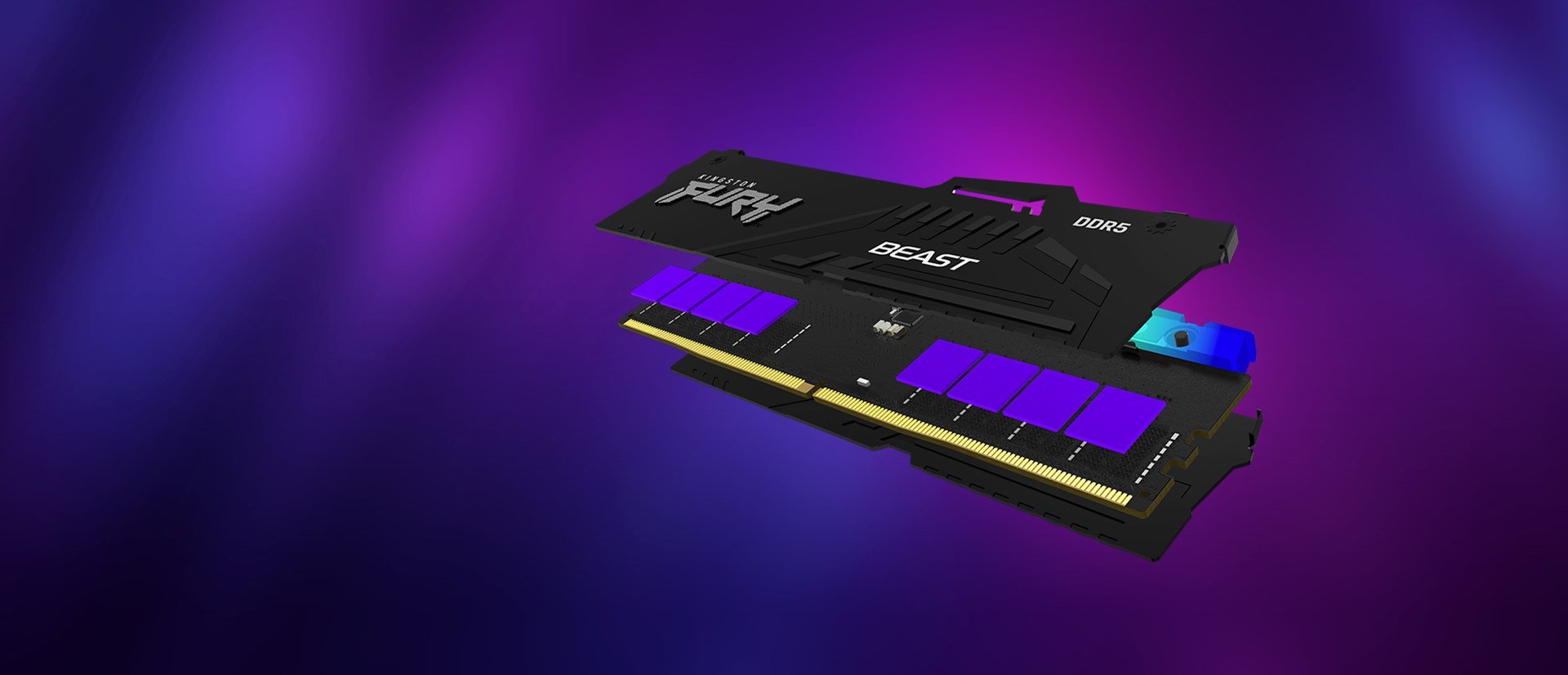 Kingston FURY RAM 64GB 5600MT/s DDR5 CL36 DIMM (2 x 32 GB) Beast RGB EXPO - Thumbnail 11