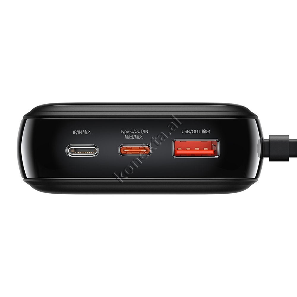 Baseus 20W 20000mAh Power Bank, Black, With 2 Ports and Lightning Cable - Thumbnail 6