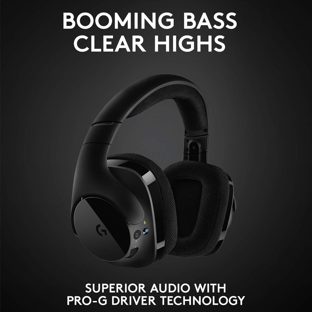 Logitech G533 Gaming Headphones, Black, Wireless, 7.1 Surround Sound - Thumbnail 7