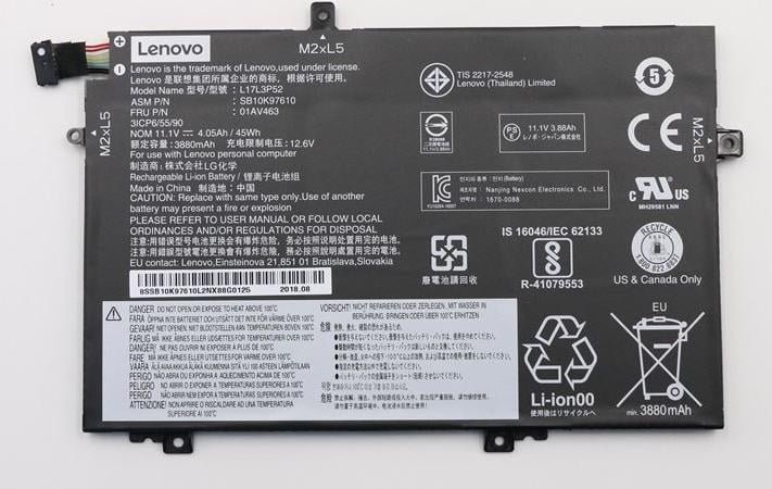Lenovo 3C 45WH LI Battery, 4100mAh, 11.1V, Black - Image 1