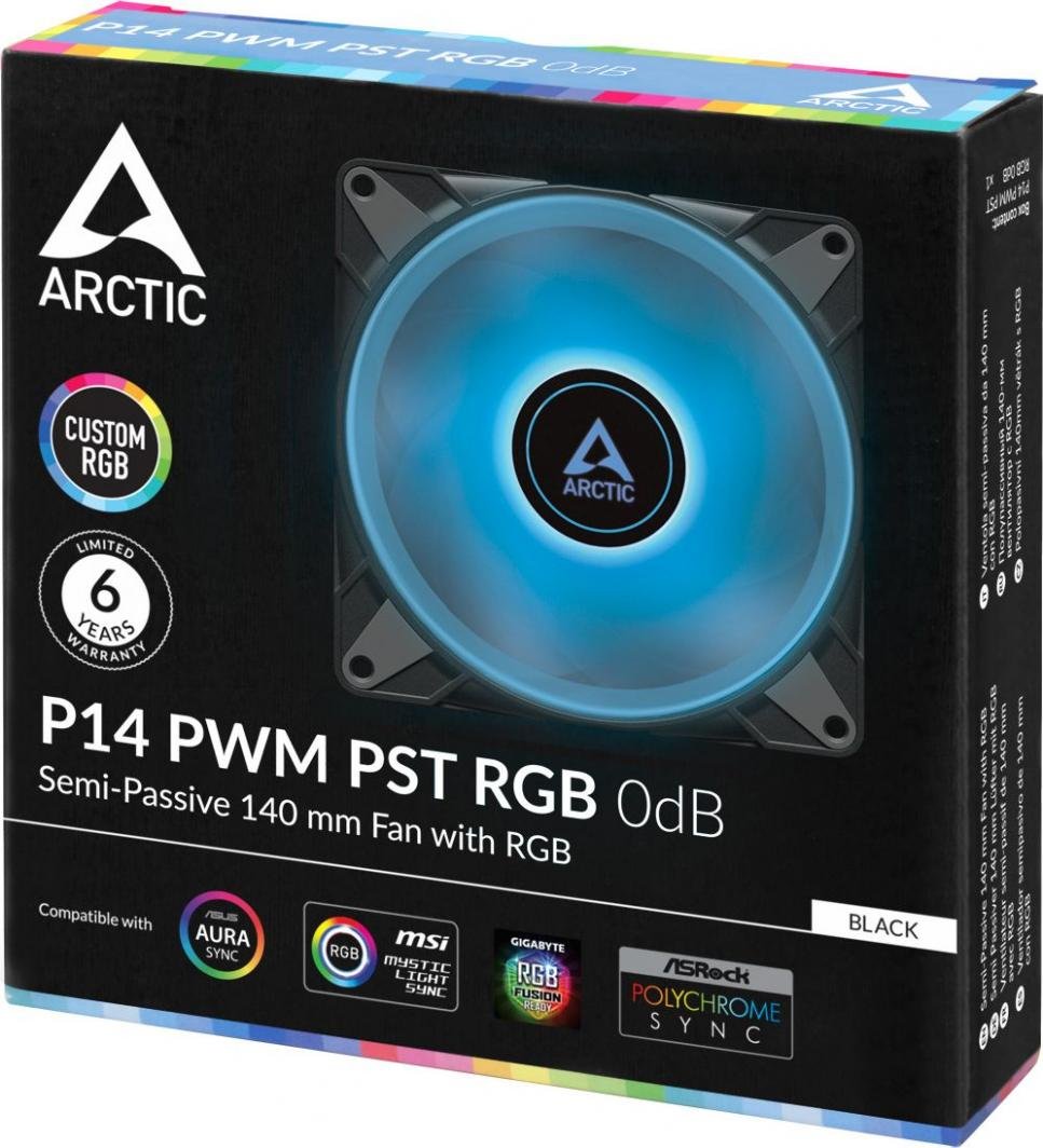 Arctic P14 PWM PST RGB 0dB Fan, 140 mm - Thumbnail 5
