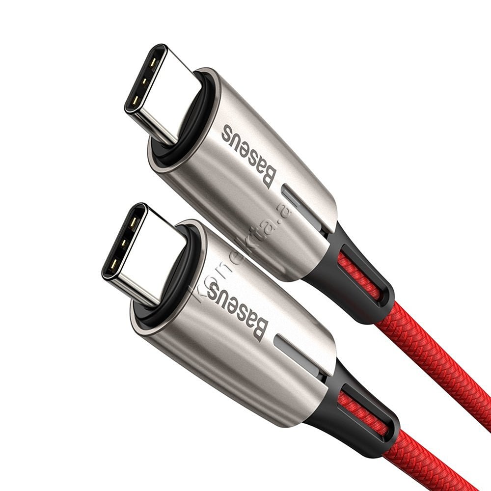 Baseus USB Cable, 1m, Type-C, Fast Charge PD 60W, Water Drop-shaped Lamp - Thumbnail 11