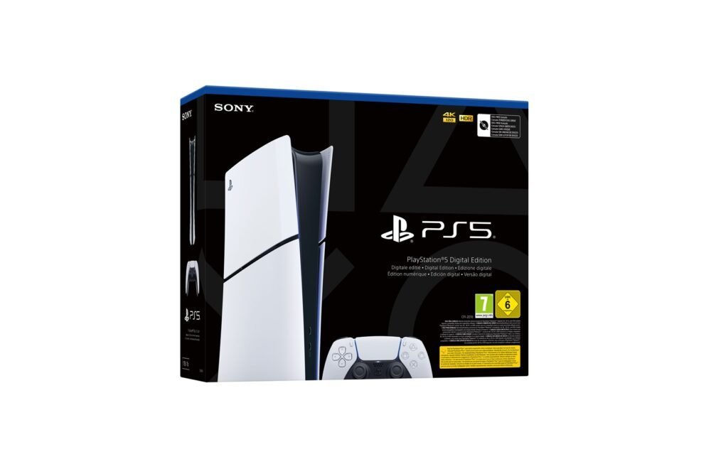 Sony PlayStation 5 Slim Digital Edition Console, 1TB SSD, White, with Controller - Thumbnail 2