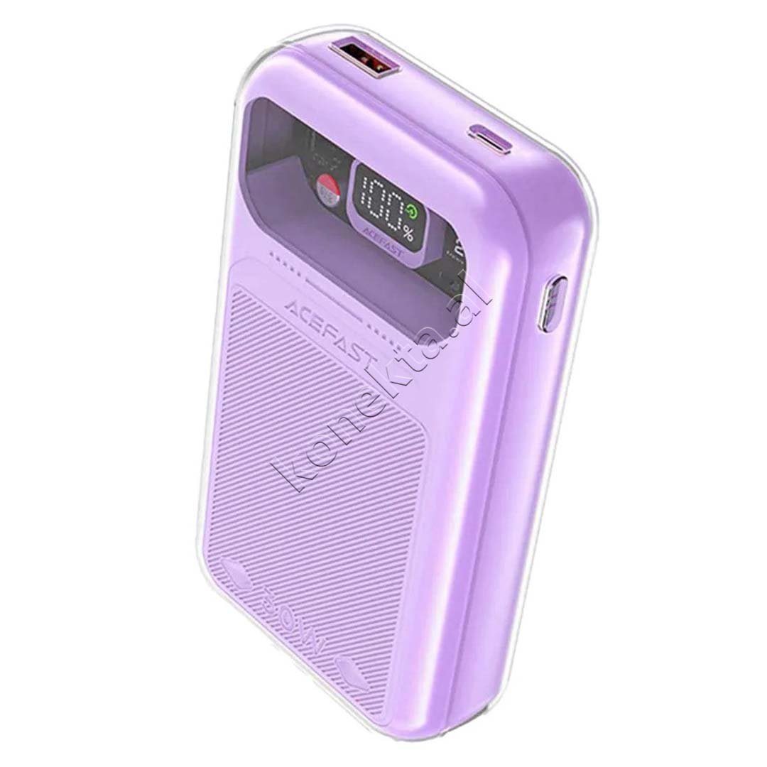 Acefast 20000mAh Power Bank, 30W, Transparent & Pastel - Thumbnail 3