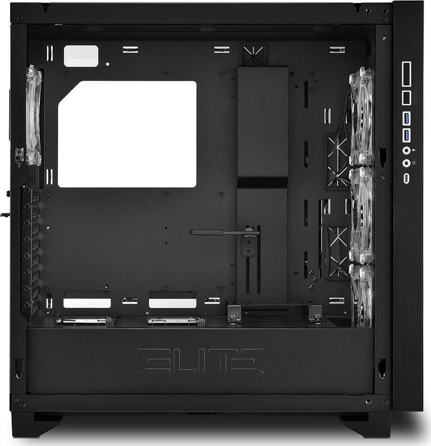 Sharkoon Elite Shark CA300T ARGB Case, Black, Full Tower - Thumbnail 5