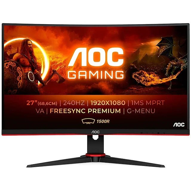 AOC Gaming Curved (C27G2ZE) Monitor, 27" 240Hz - Image 1