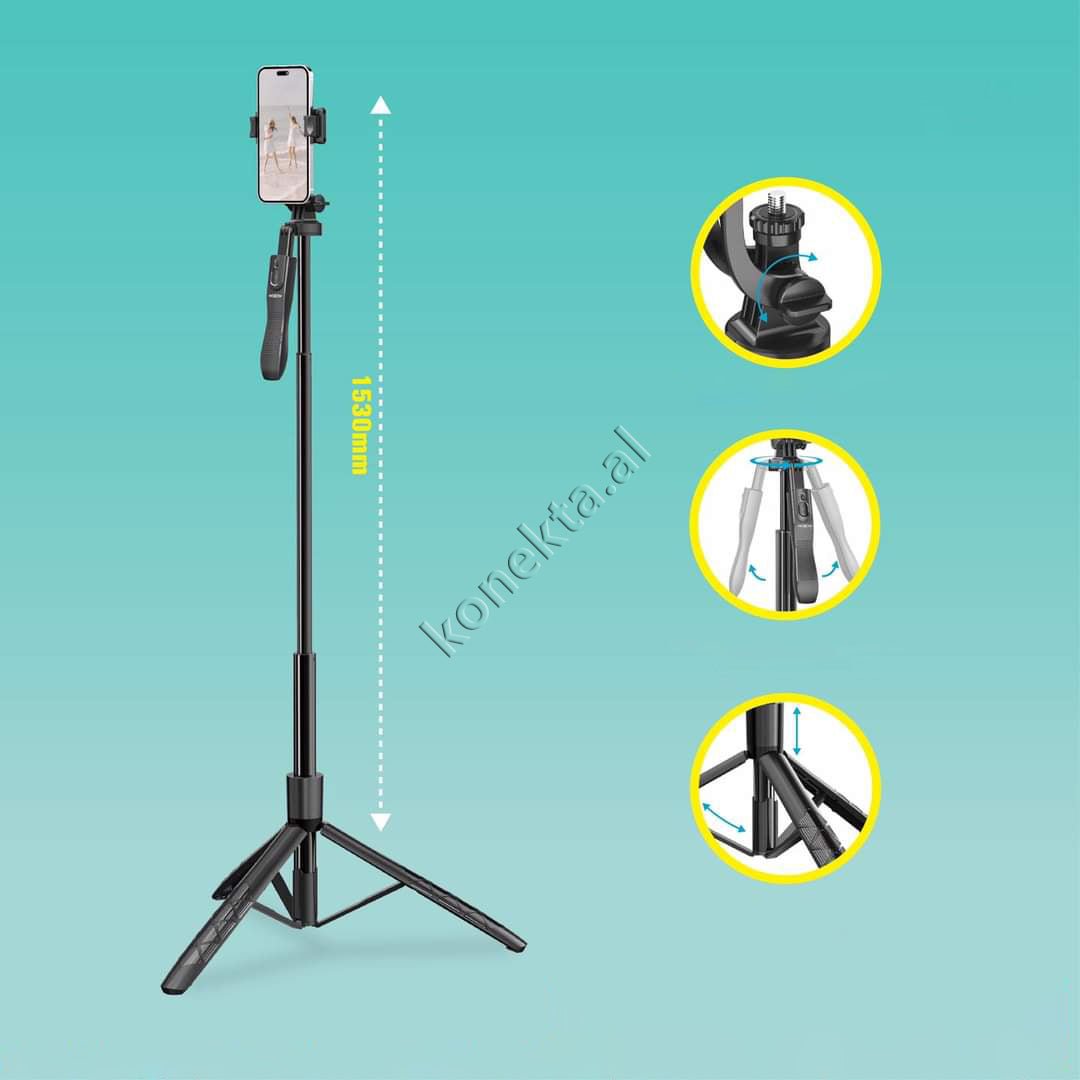 Moxom Trekembesh Tripod with Bluetooth for Selfie (Selfie Stick) - Thumbnail 5