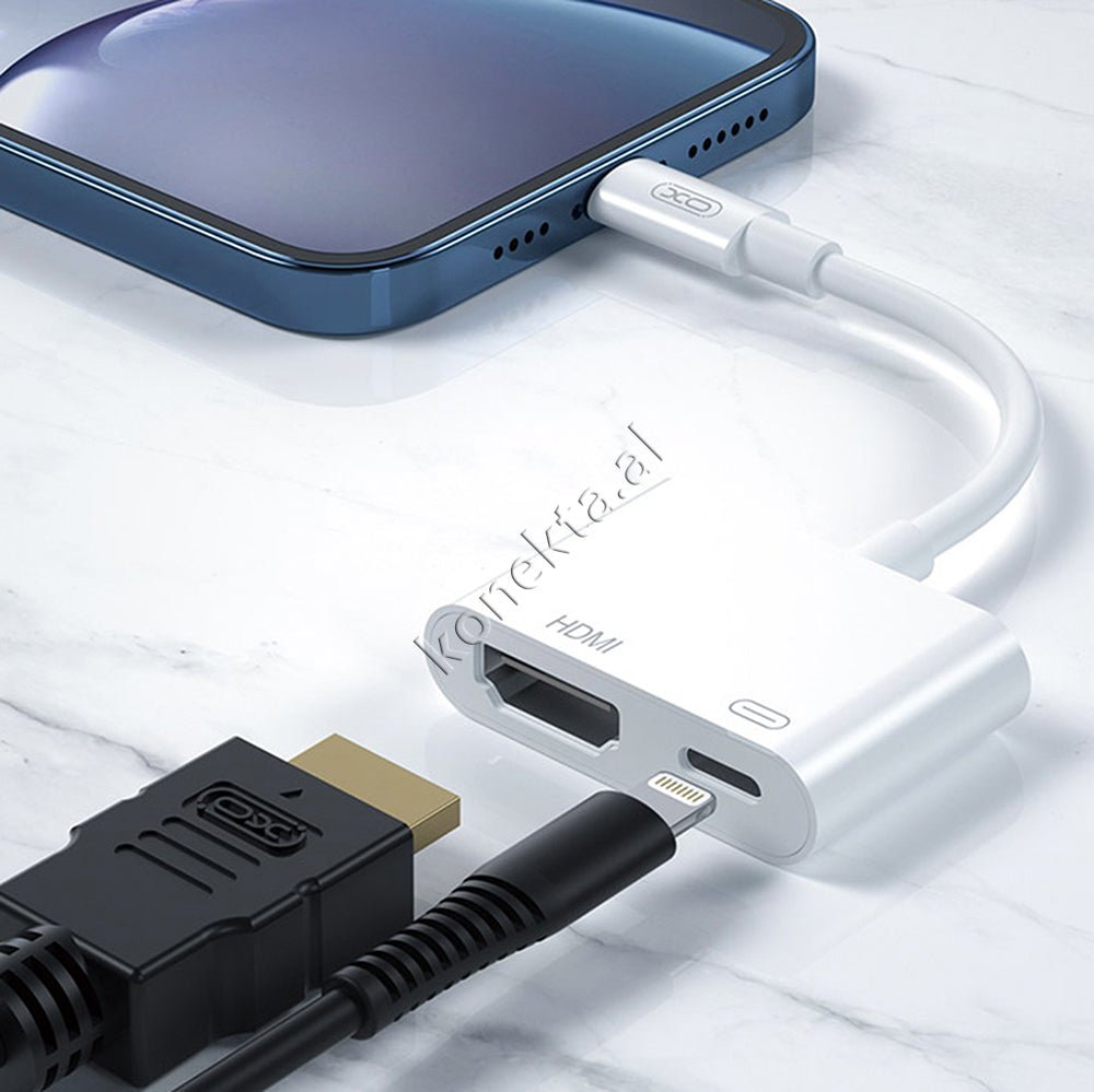 XO Lightning to HDMI Adapter, 15cm - Thumbnail 4