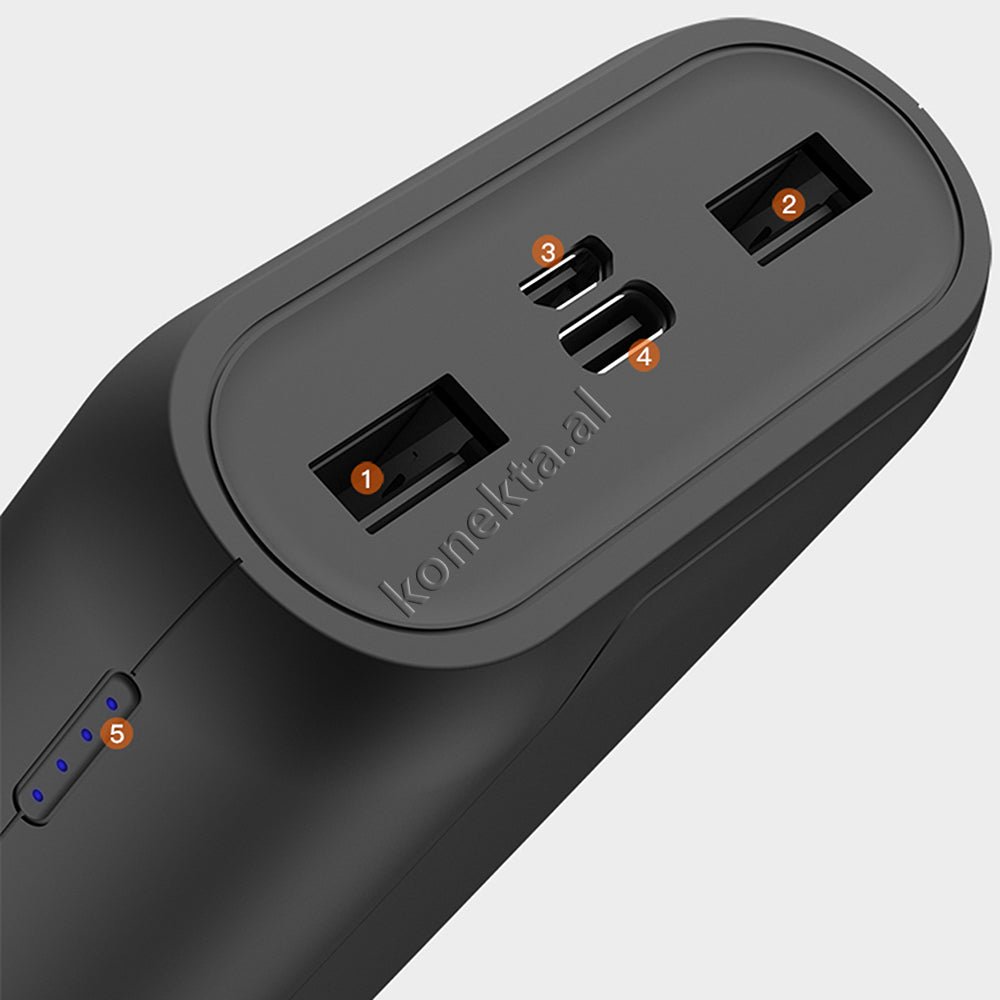 XO 20000mAh External Battery, Black / White, 2 Ports - Thumbnail 6
