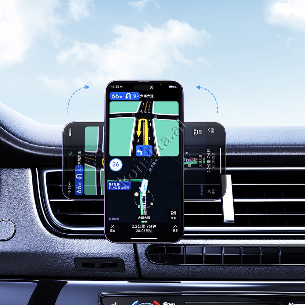Baseus Wireless Car Charger Magnetic Mount, Black / Silver - Thumbnail 3