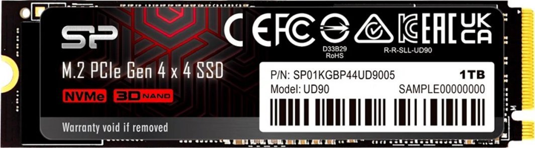 Silicon Power UD90 SSD, 1TB, M.2 2280 PCI-E x4 Gen4 NVMe - Image 1