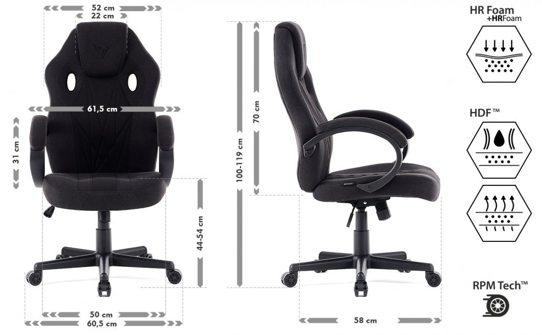 SENSE7 Prism Chair, Black - Thumbnail 7