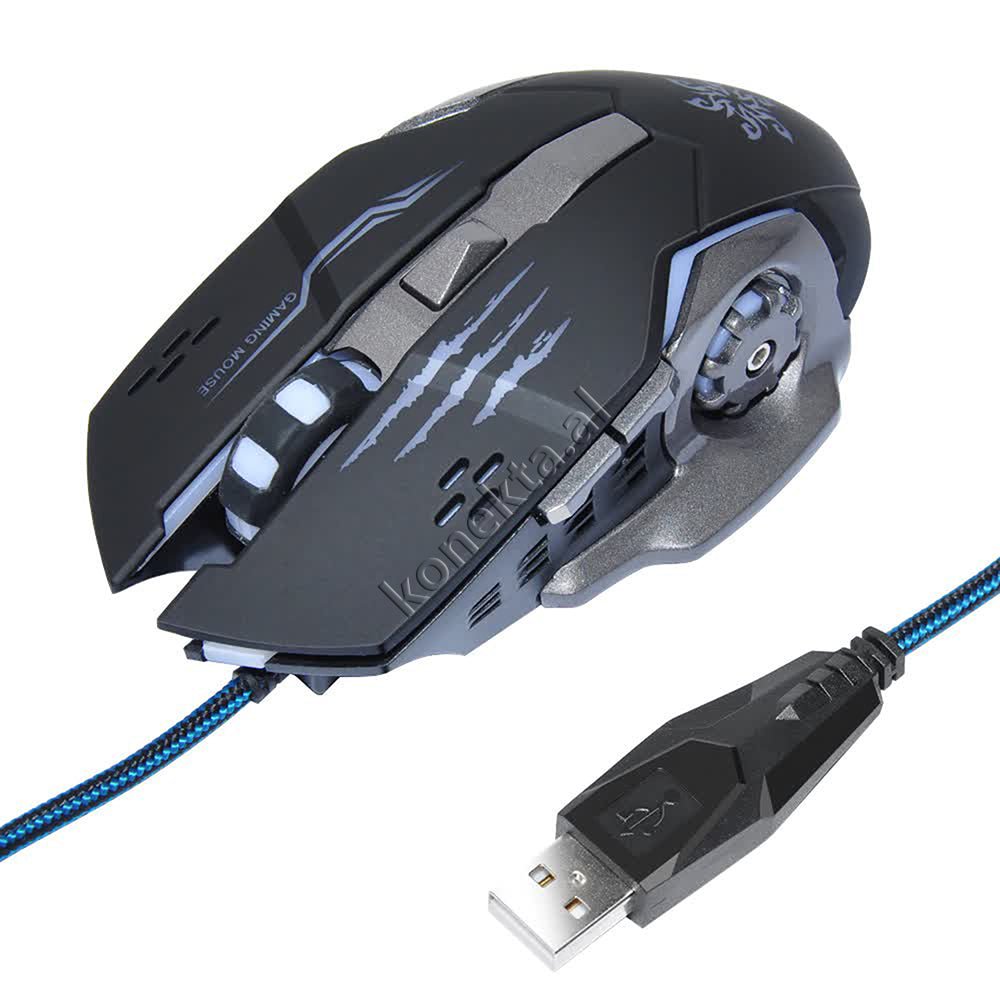 tjetertjeter X1 Gaming Mouse, Black and Grey, RGB Lighting - Thumbnail 23